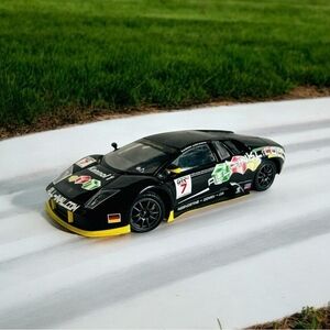 1:24 Lamborghini Murcielago FIA GT Bat Livery Die-Cast Model Opening Doors 7-8"
